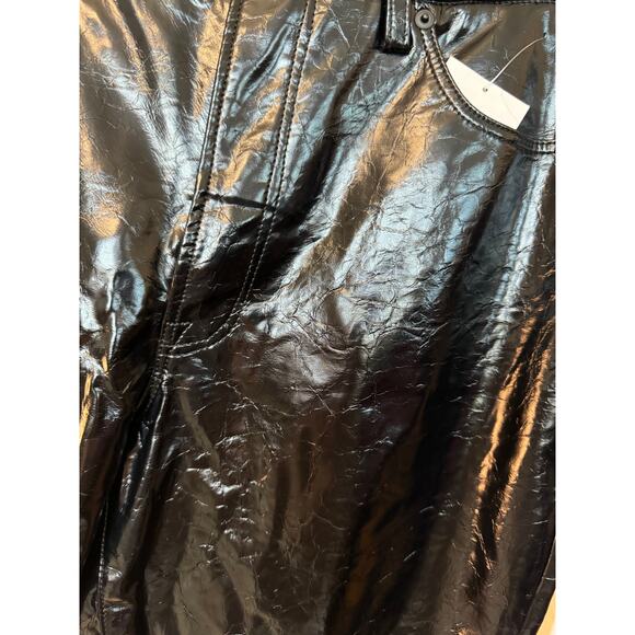 New ~ GOOD AMERICAN ~ Icon Faux Leather Pants Size 6/28 - Picture 3 of 7